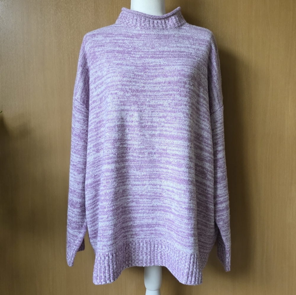 Dip Women’s 3X Lilac Purple Mock Neck Sweater